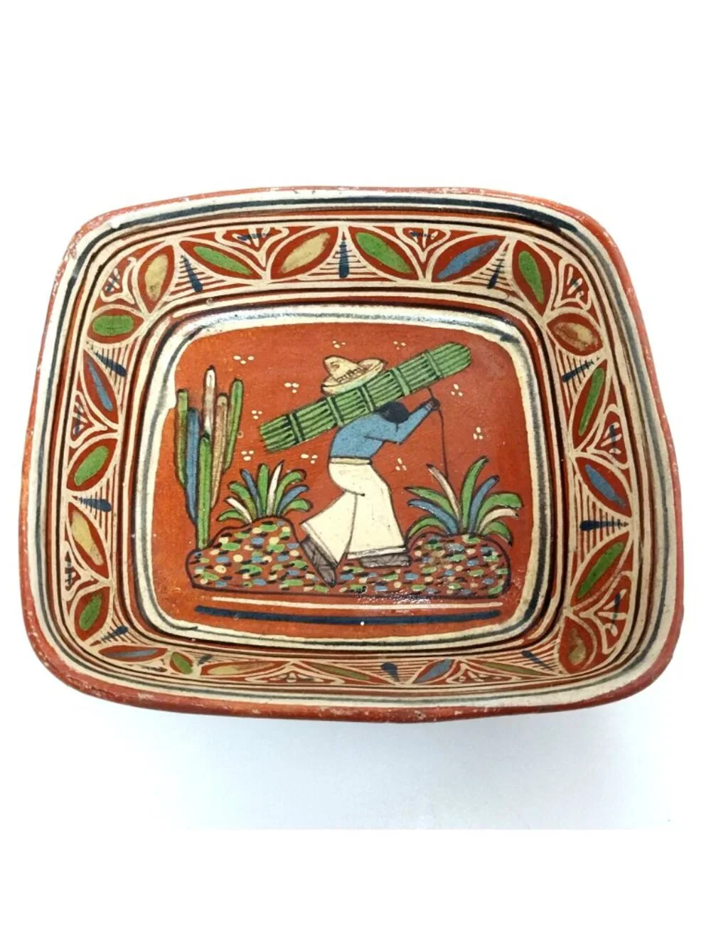 Antique Tlaquepaque Mexican Redware 7